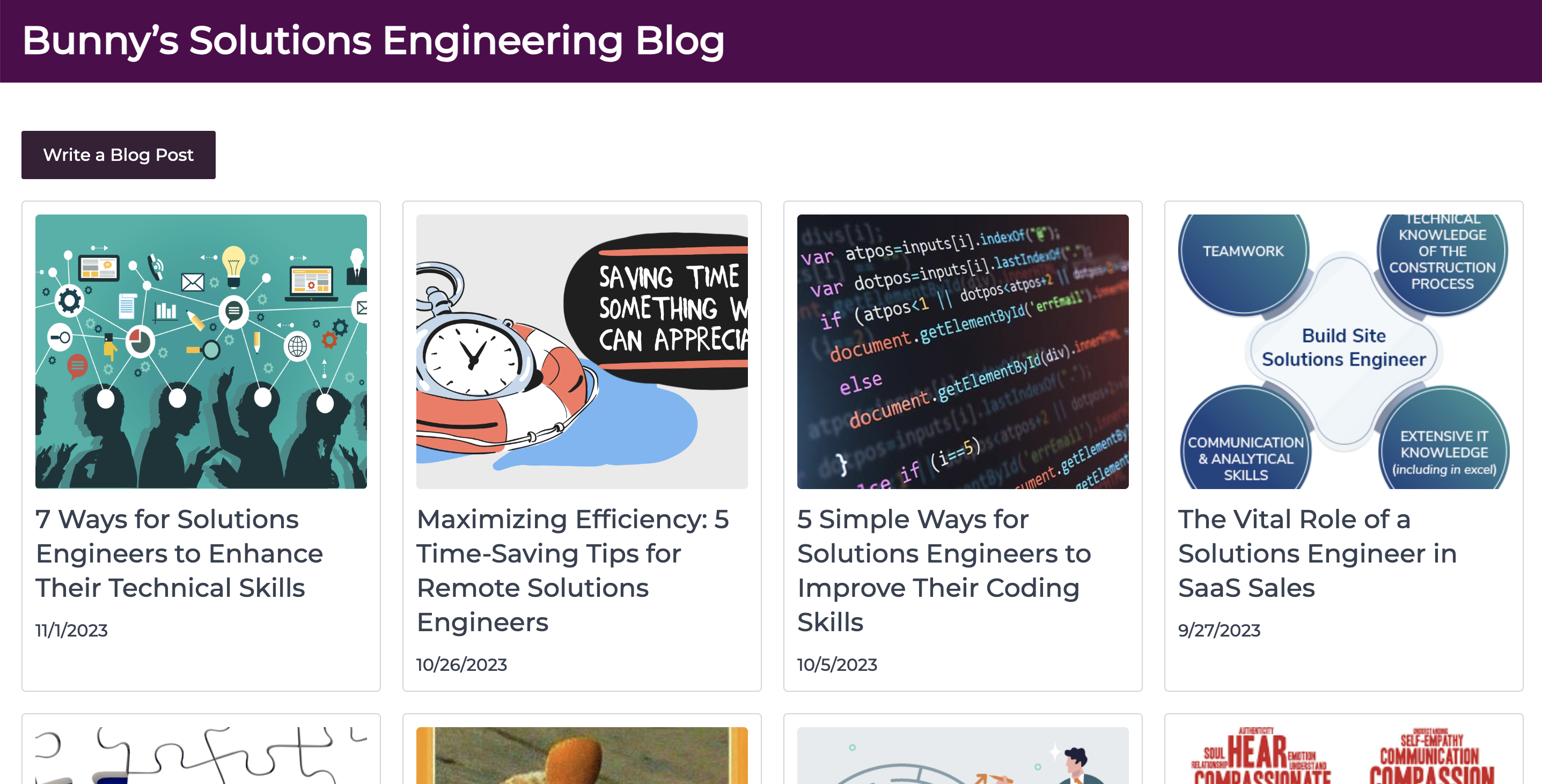 Bunny's Solution Engineering Blog